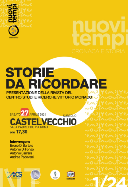 Presentazione del numero 1/2024 di Nuovi Tempi a Castelvecchio Subequo